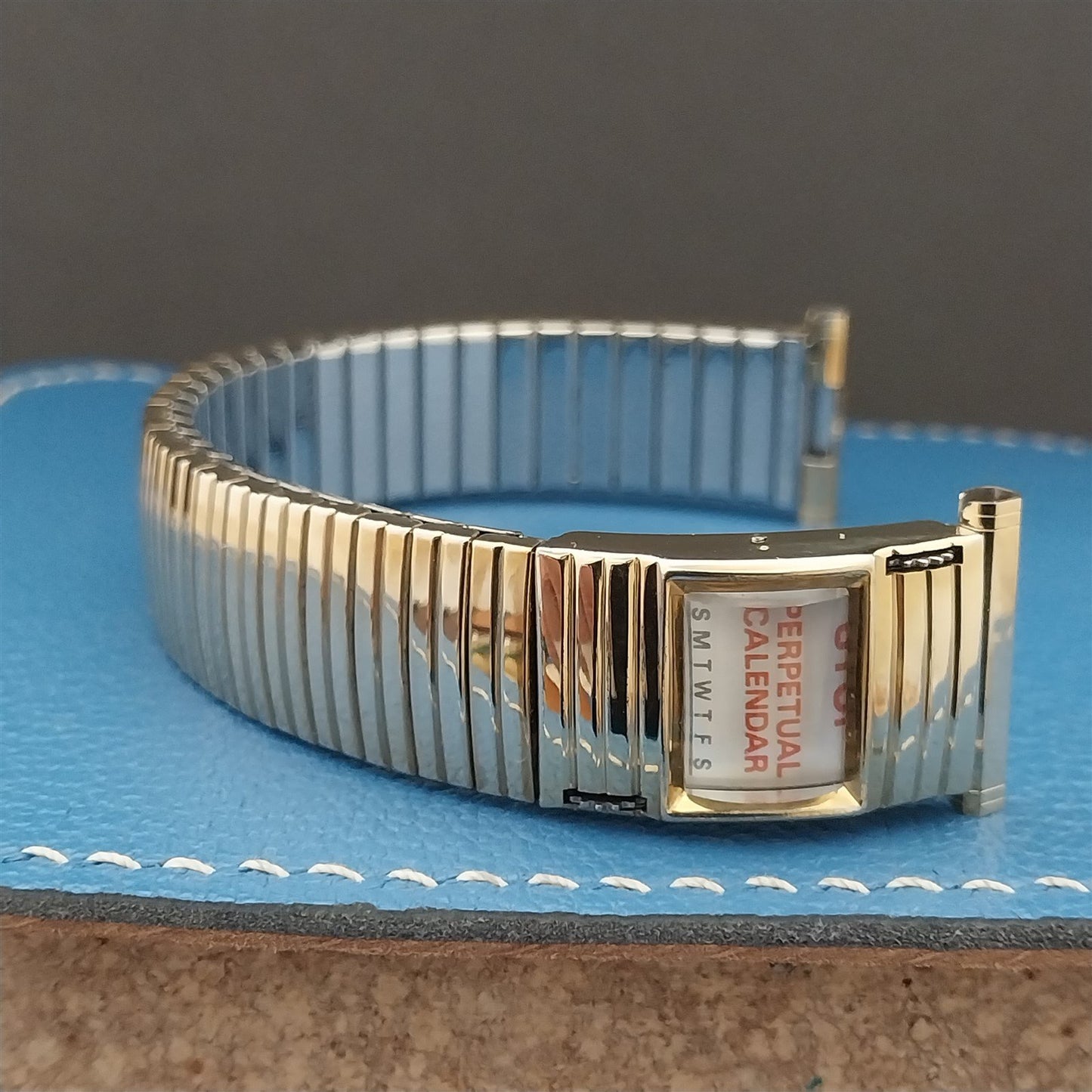 16mm 18mm 19mm Speidel Gold-Fill Linesman Perpetual Calendar Vintage Watch Band