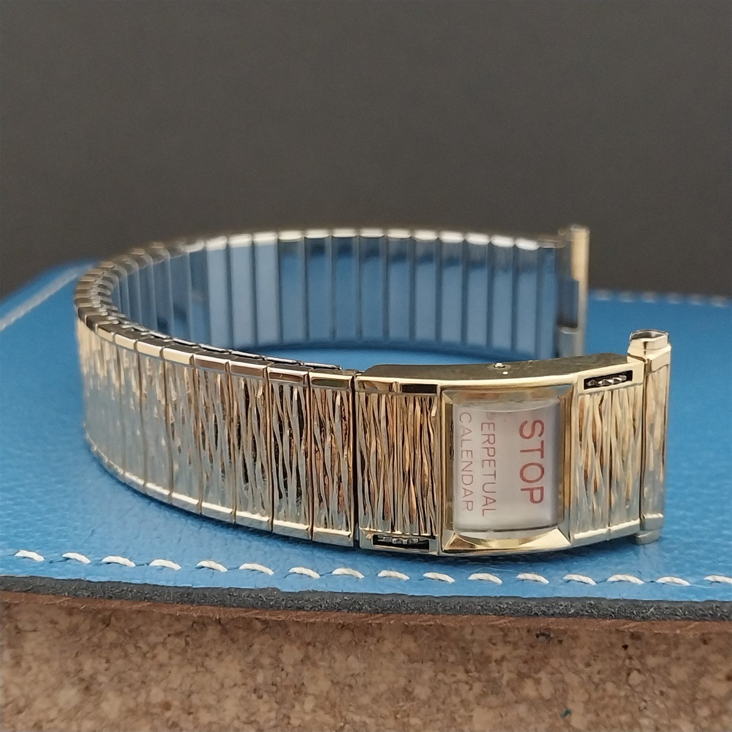 18mm 19mm Speidel Valencia Perpetual Calendar 10k Gold Vintage Watch Band