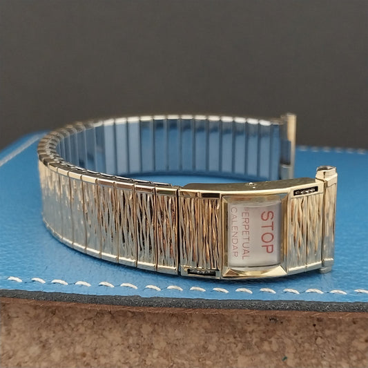 18mm 19mm Speidel Valencia Perpetual Calendar 10k Gold Vintage Watch Band