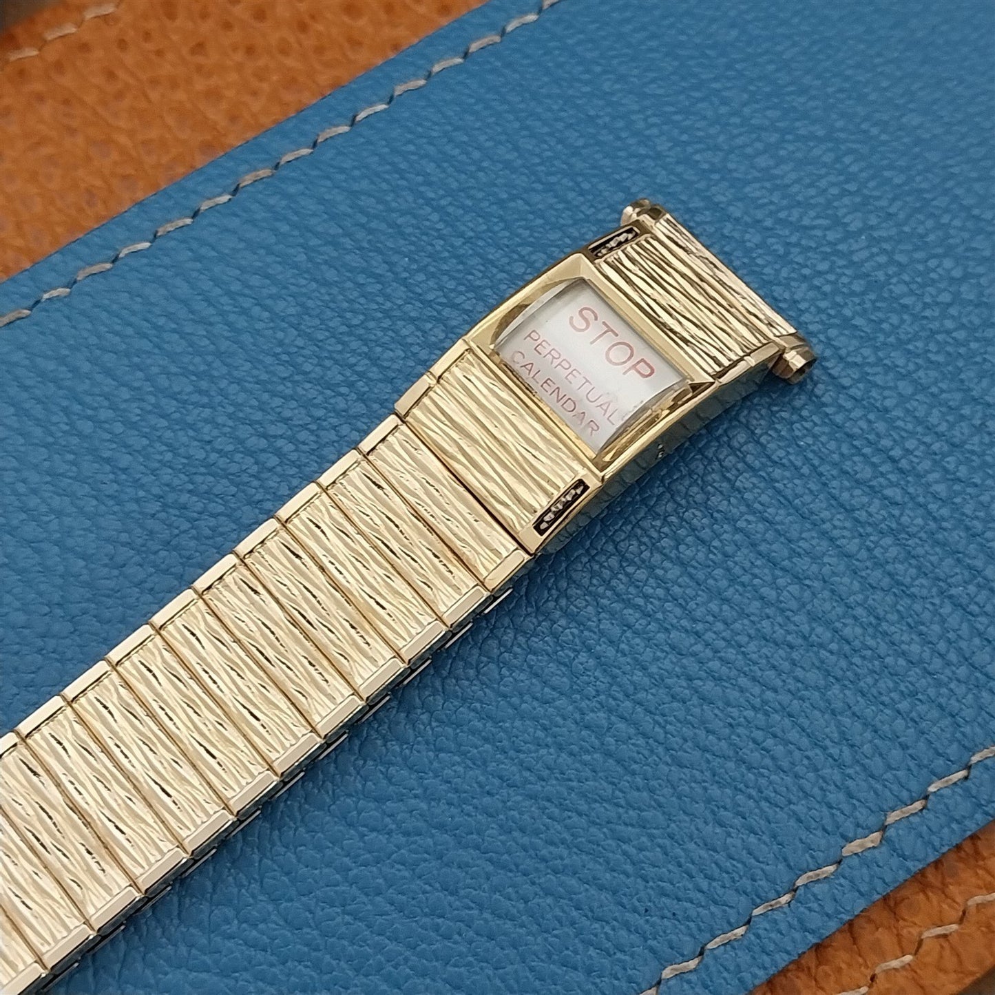 18mm 19mm Speidel Valencia Perpetual Calendar 10k Gold Vintage Watch Band