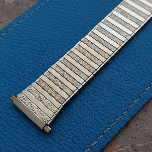 18mm 19mm 20mm 1970s Short Speidel Gold-Tone nos Flared Vintage Watch Band