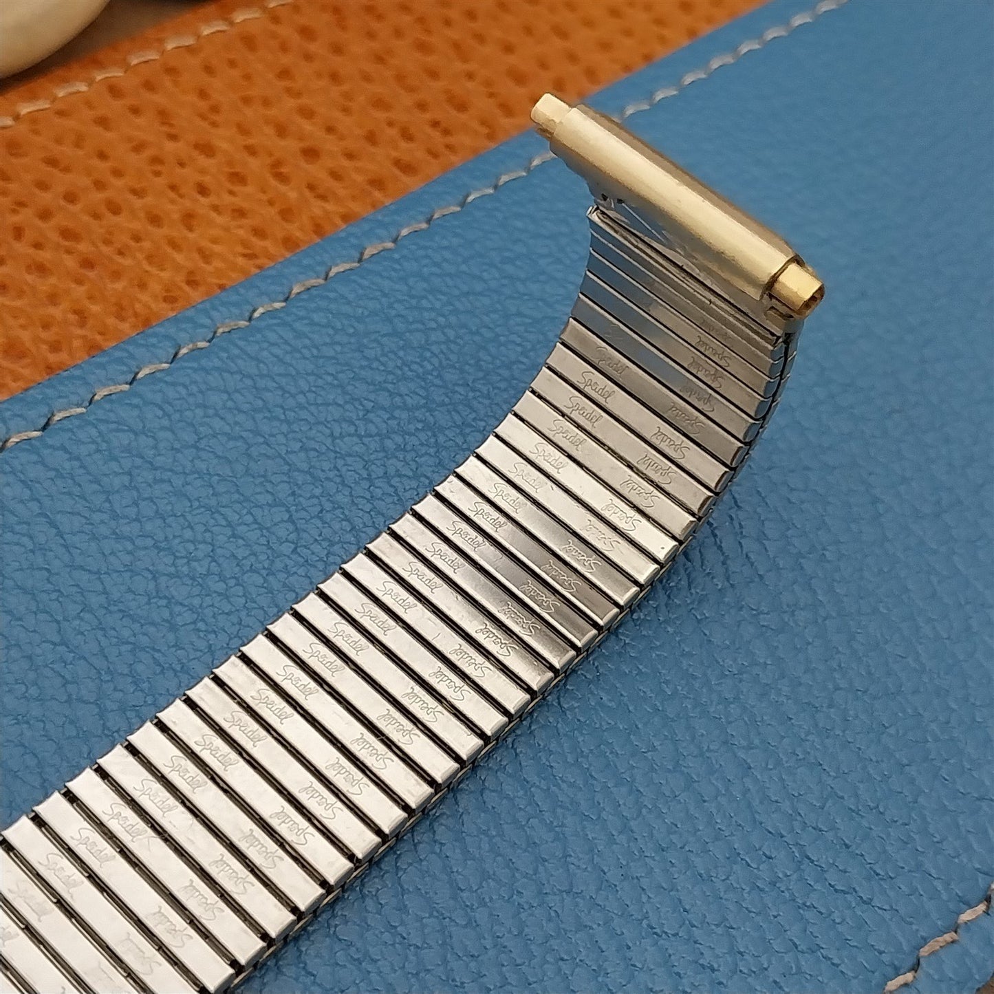 1970s Speidel Gold-Tone nos Flared Thinline Vintage Watch Band Speidel 18mm-22mm