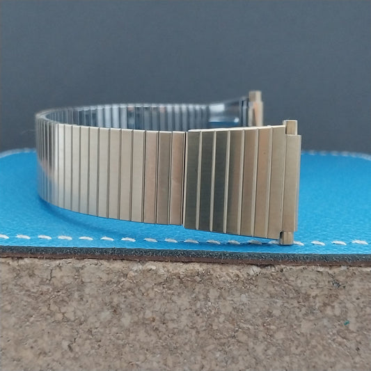 18mm 19mm Long Speidel Thinline 1970s Quick Adjust Gold-Tone Vintage Watch Band