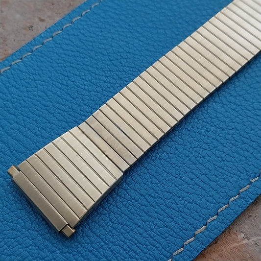 18mm 19mm Long Speidel Thinline 1970s Quick Adjust Gold-Tone Vintage Watch Band