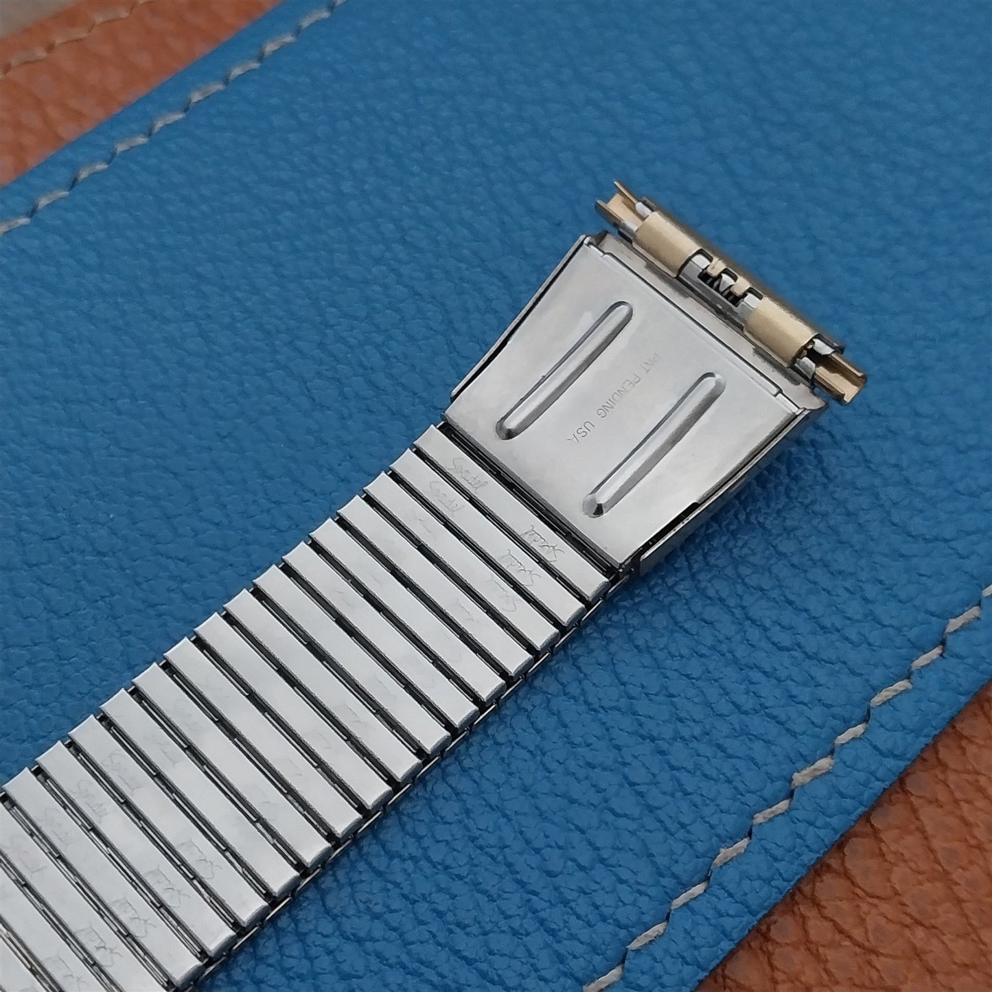 18mm 19mm 20mm Speidel Thinline 1970s Quick Adjust Gold-Tone Vintage Watch Band