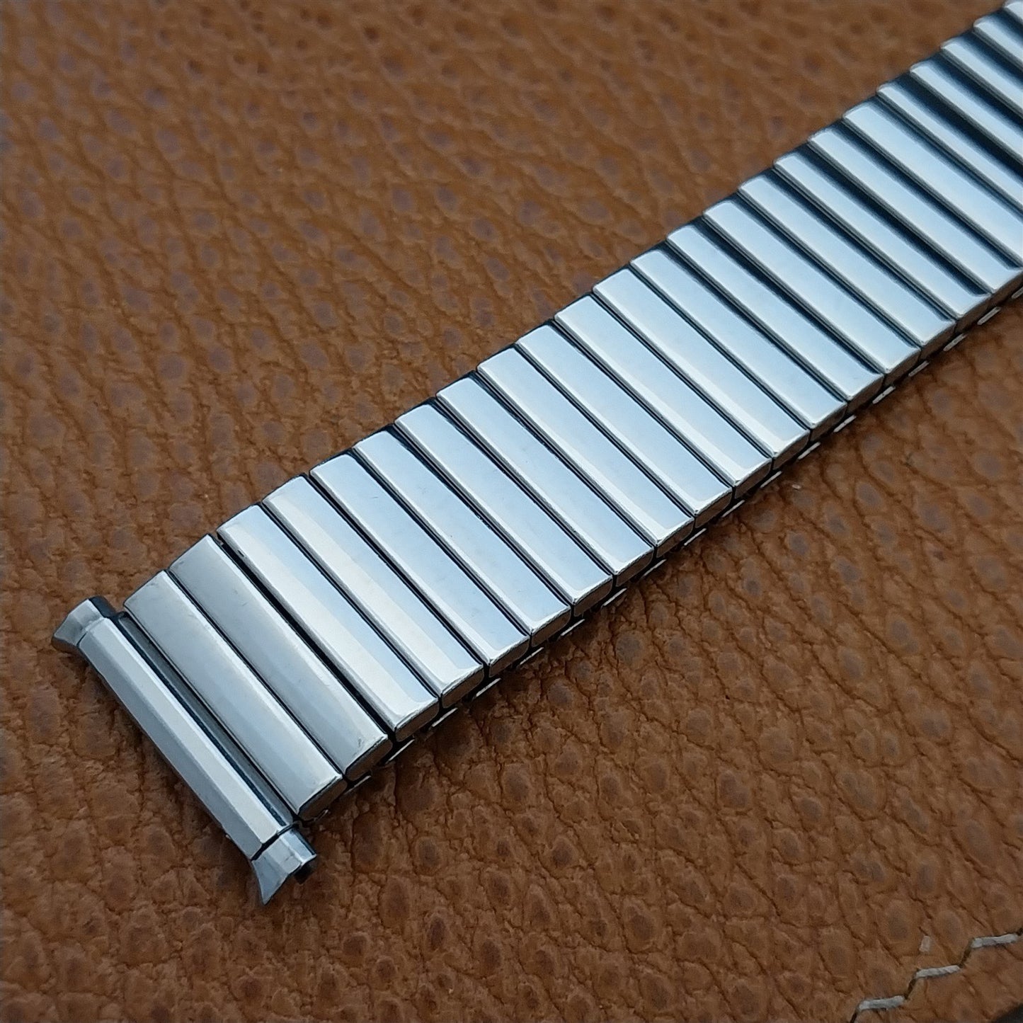 18mm 19mm 20mm JB Champion Polished Stainless Unused 1970s Vintage Watch Band