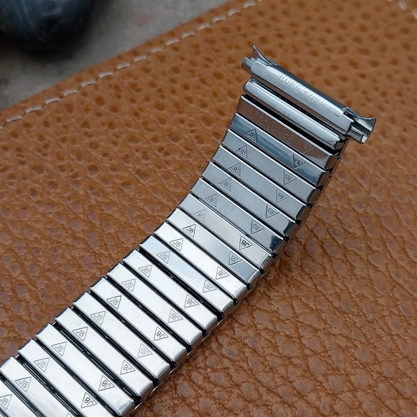 18mm 19mm 20mm JB Champion Polished Stainless Unused 1970s Vintage Watch Band