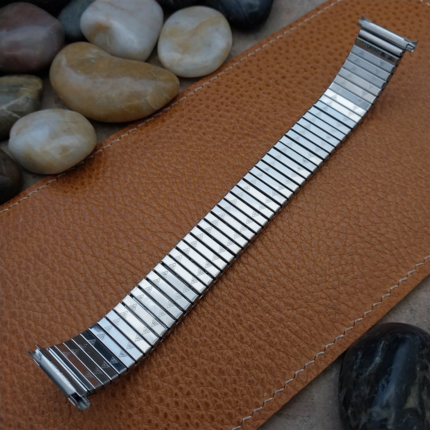 18mm 19mm 20mm JB Champion Polished Stainless Unused 1970s Vintage Watch Band