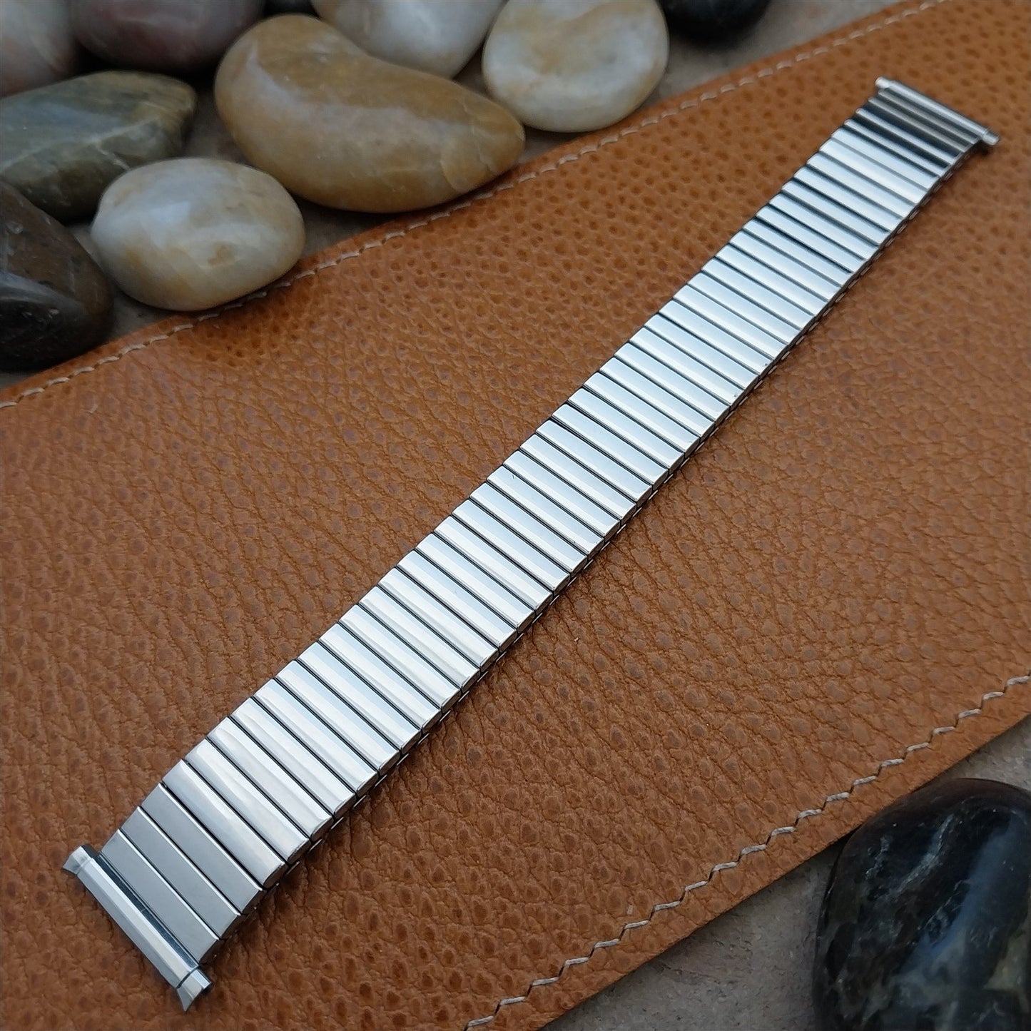 18mm 19mm 20mm JB Champion Polished Stainless Unused 1970s Vintage Watch Band