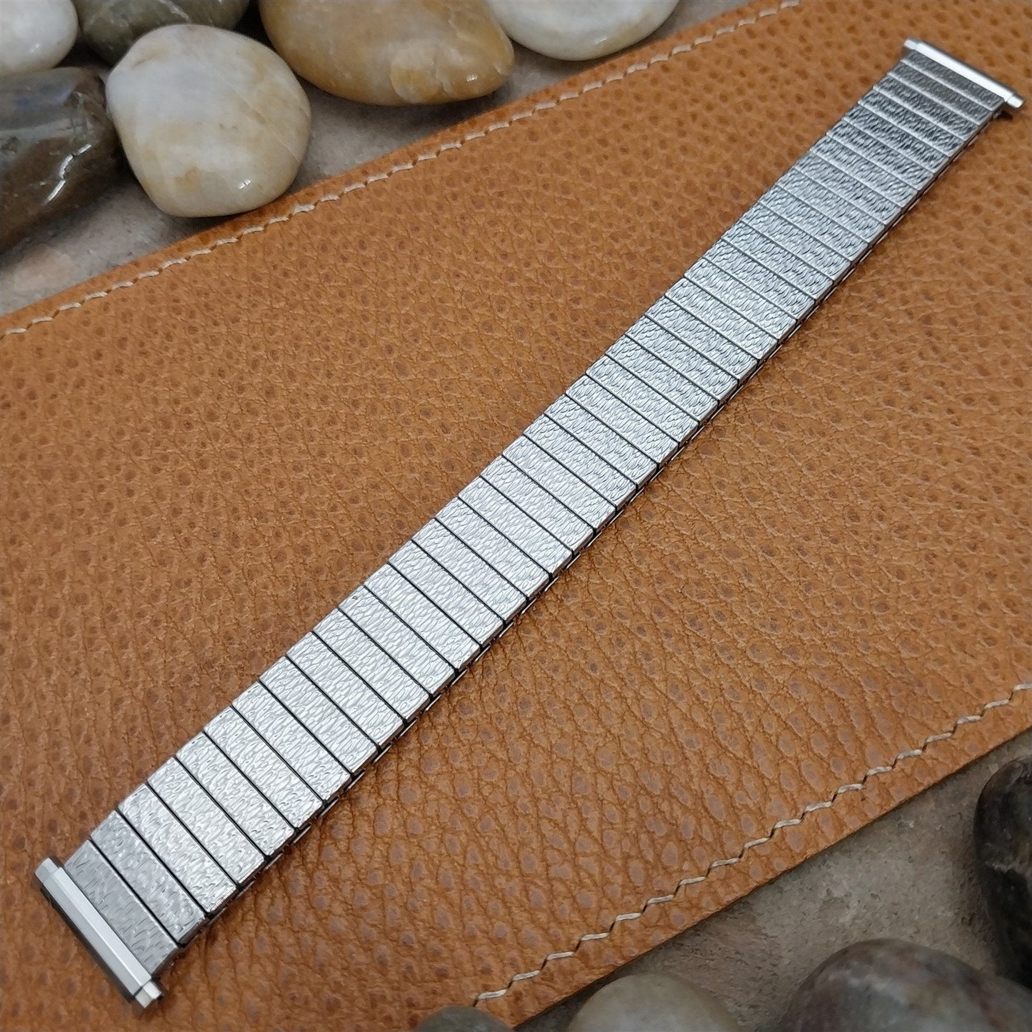 Long JB Champion Stainless Steel nos 1970s 16mm 18mm 19mm Vintage Watch Band