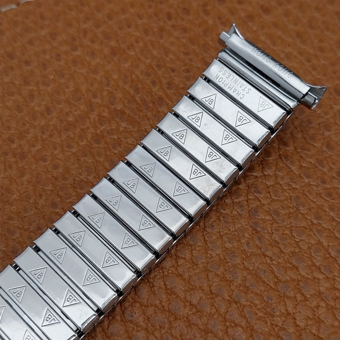 Long JB Champion Stainless Steel nos 1970s 16mm 18mm 19mm Vintage Watch Band