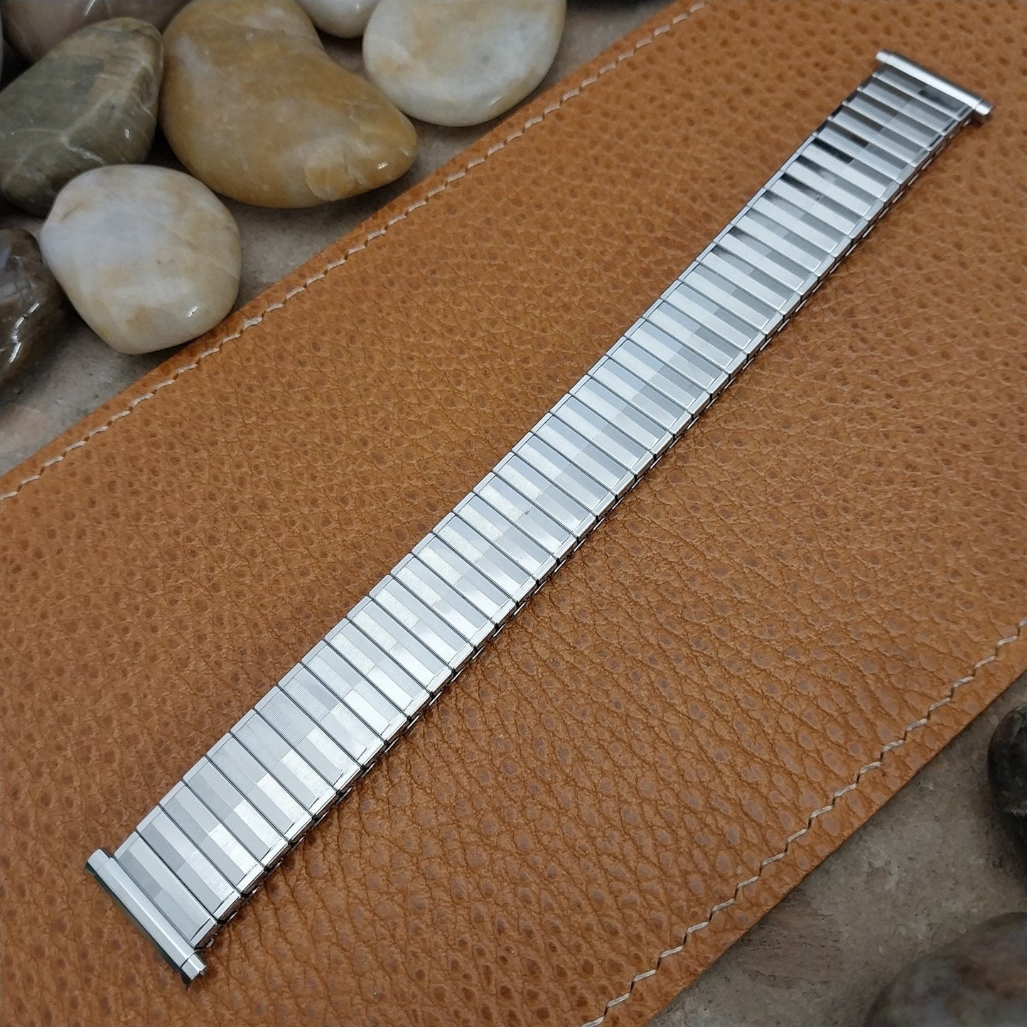 Long JB Champion Stainless Steel nos 1970s 16mm 18mm 19mm Vintage Watch Band