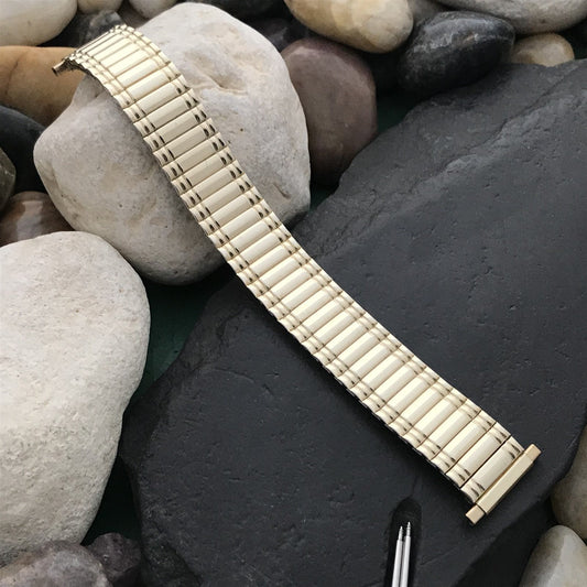 18mm 20mm 22mm Gold-Tone Speidel Twistoflex 1970s Unused Vintage Watch Band