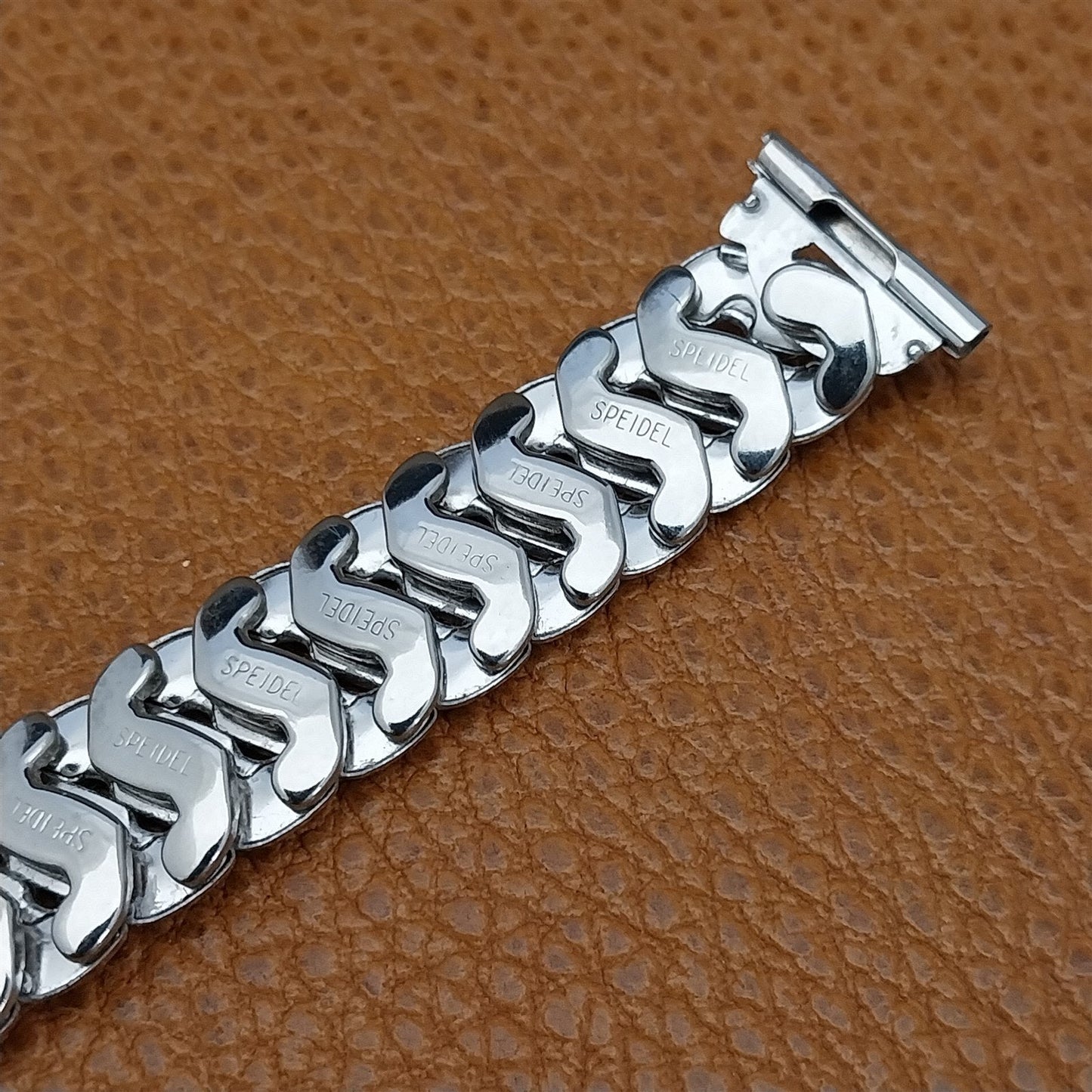 1950s Extra Long White Gold-Filled Speidel Sir Galahad Vintage Watch Band