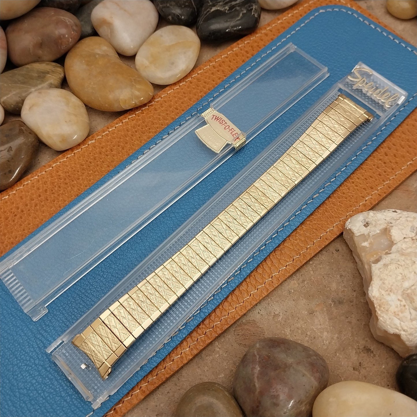 19mm 10k Yellow Gold-Filled Speidel Tapered nos Unused 1970s Vintage Watch Band