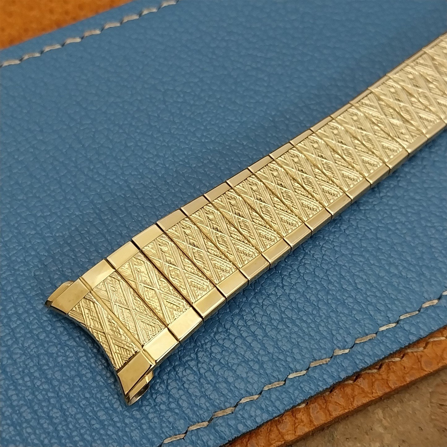 19mm 10k Yellow Gold-Filled Speidel Tapered nos Unused 1970s Vintage Watch Band