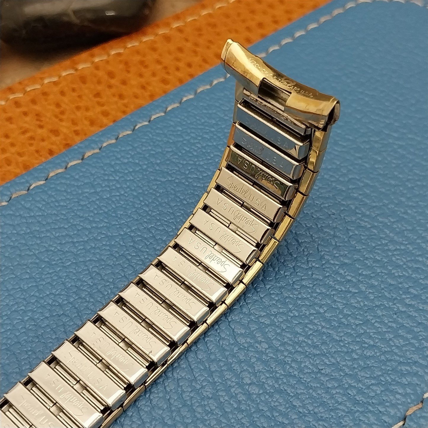 19mm 10k Yellow Gold-Filled Speidel Tapered nos Unused 1970s Vintage Watch Band