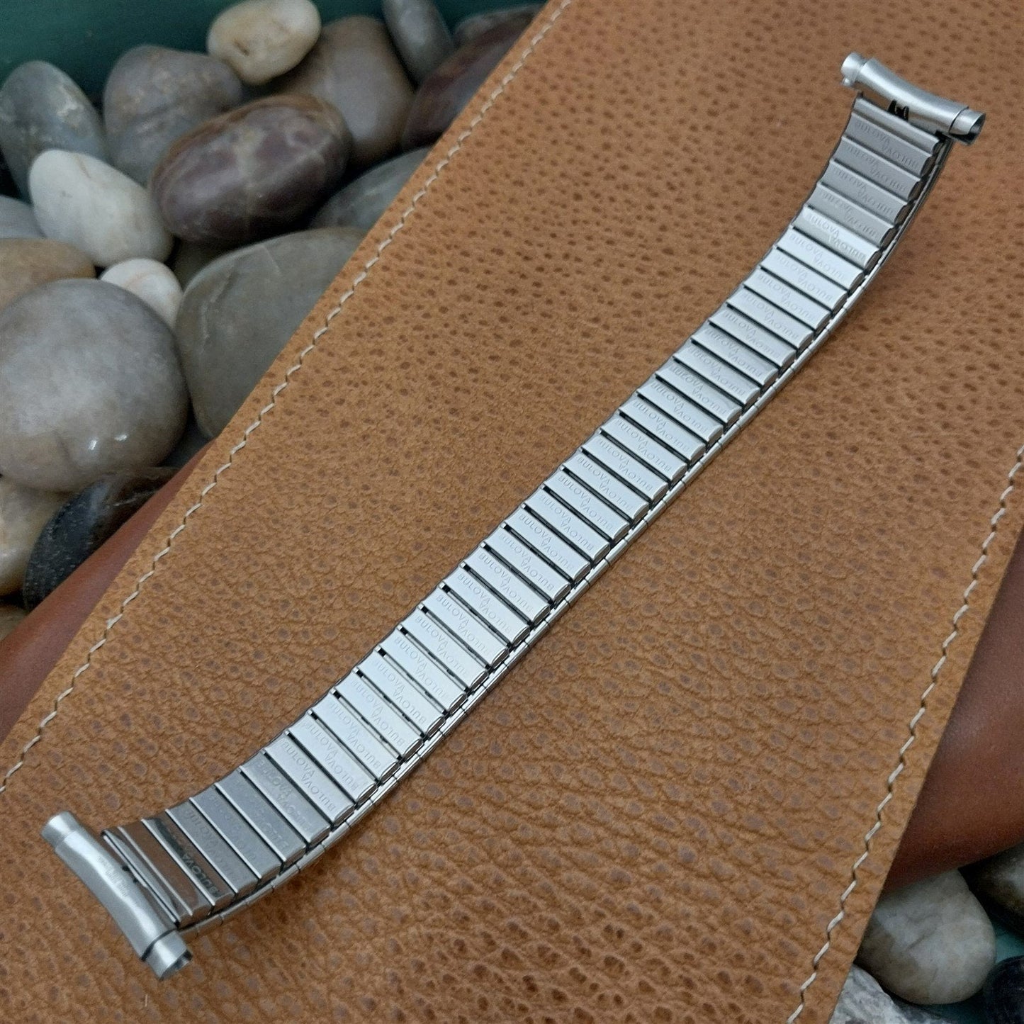 19mm 20mm 22mm Bulova Stainless Steel Expansion nos 1970s Vintage Watch Band