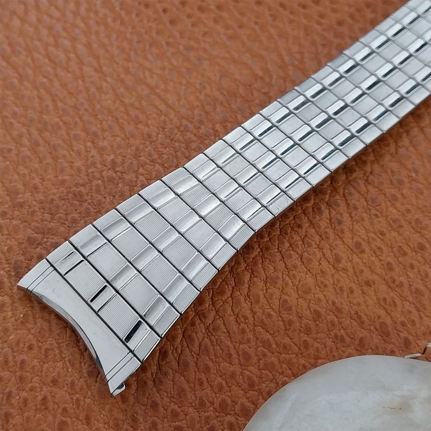 22mm Bulova Stainless Steel Expansion Flared 1970s Vintage Watch Band