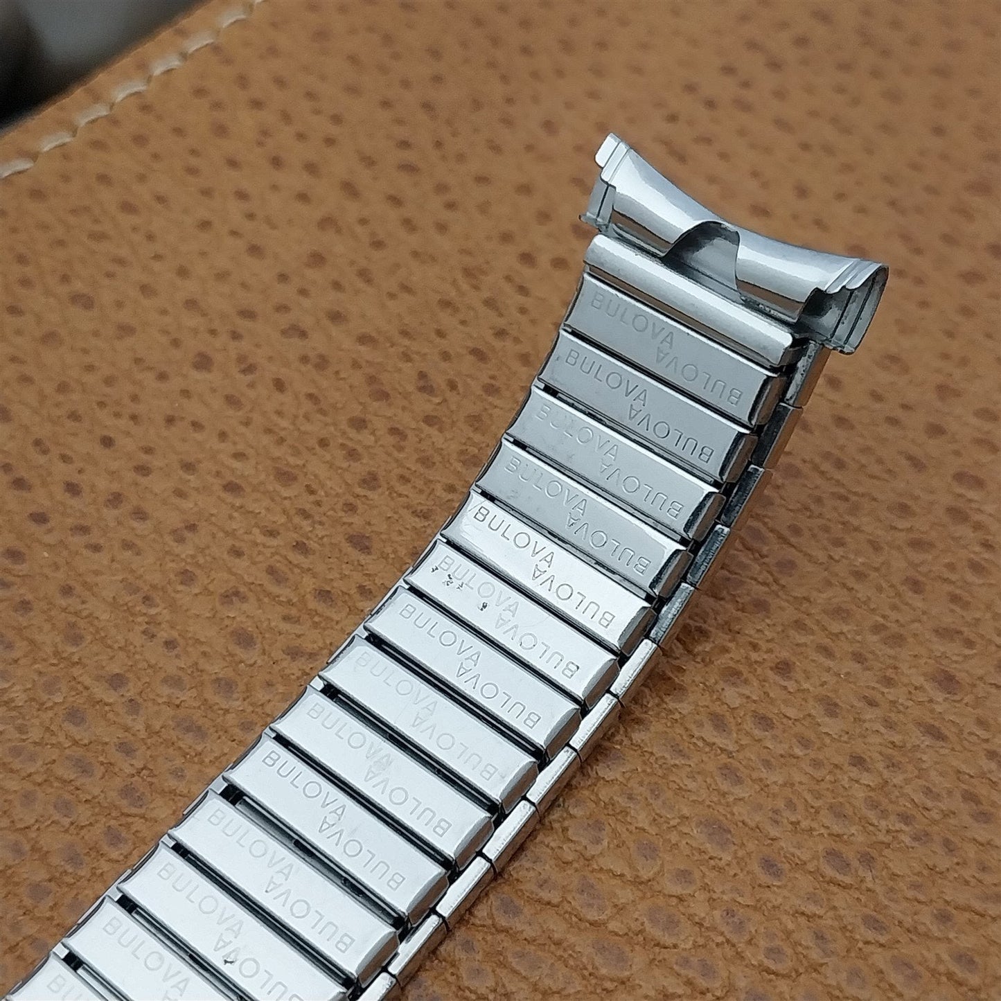 Bulova Stainless Steel Expansion nos 1970s Vintage Watch Band 16mm 18mm 19mm