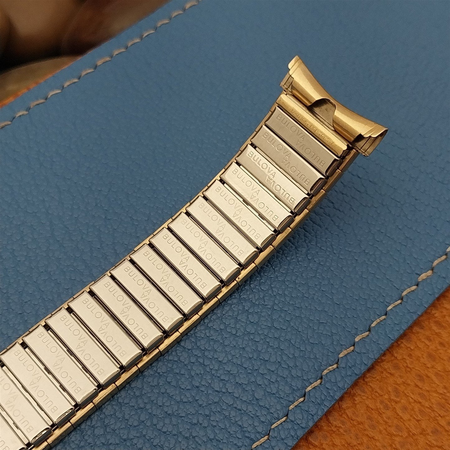 Bulova 10k Gold RGP 19mm 18mm Expansion nos Unused 1970s Vintage Watch Band