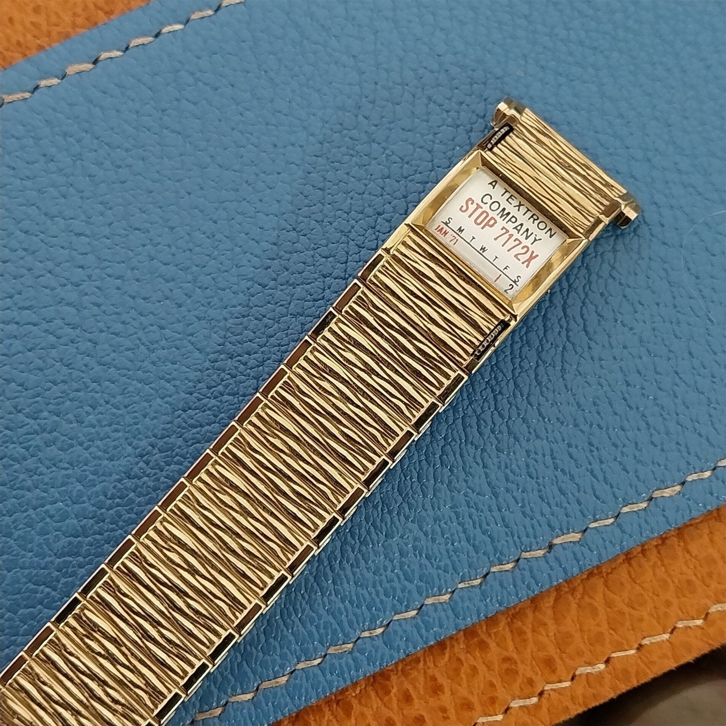 Vintage 19mm Speidel USA 10k Gold Filled 1971/1972 Calendar Unused Watch Band