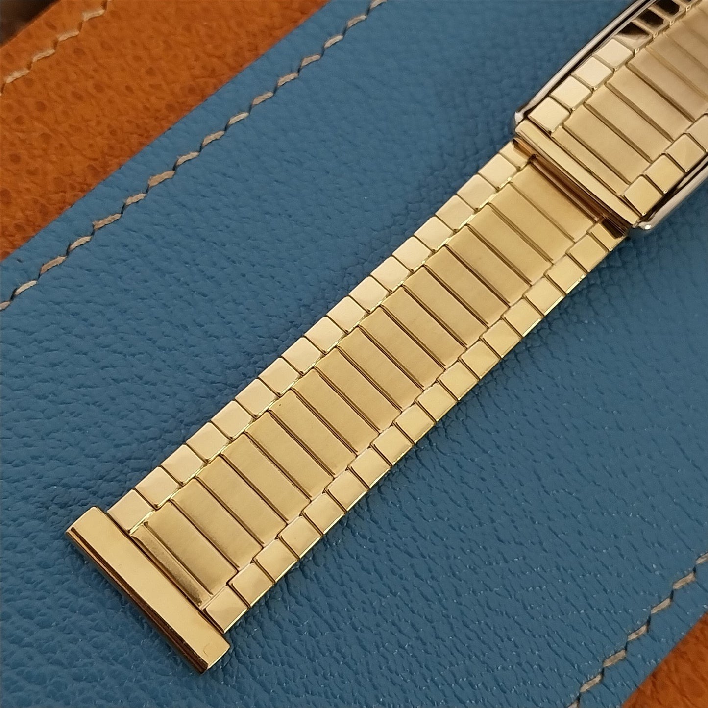 Vintage 1950s 10k Yellow Gold-Filled Speidel Golden Ingot nos Unused Watch Band