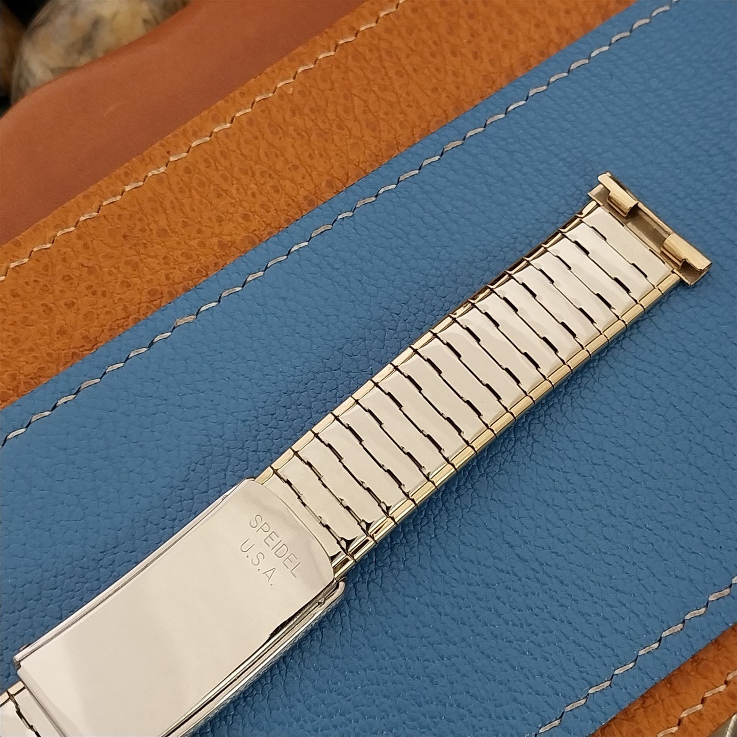 Vintage 1950s 10k Yellow Gold-Filled Speidel Golden Ingot nos Unused Watch Band