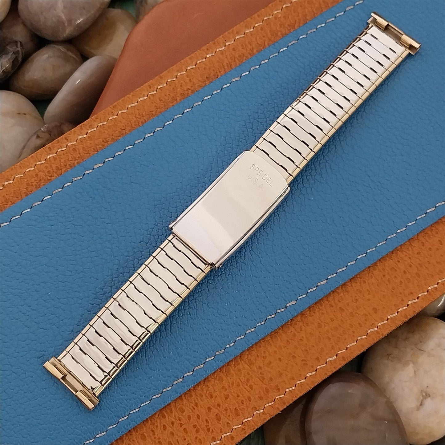 Vintage 1950s 10k Yellow Gold-Filled Speidel Golden Ingot nos Unused Watch Band