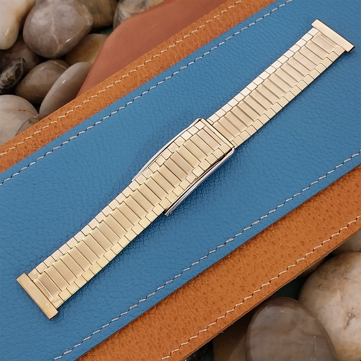 Vintage 1950s 10k Yellow Gold-Filled Speidel Golden Ingot nos Unused Watch Band