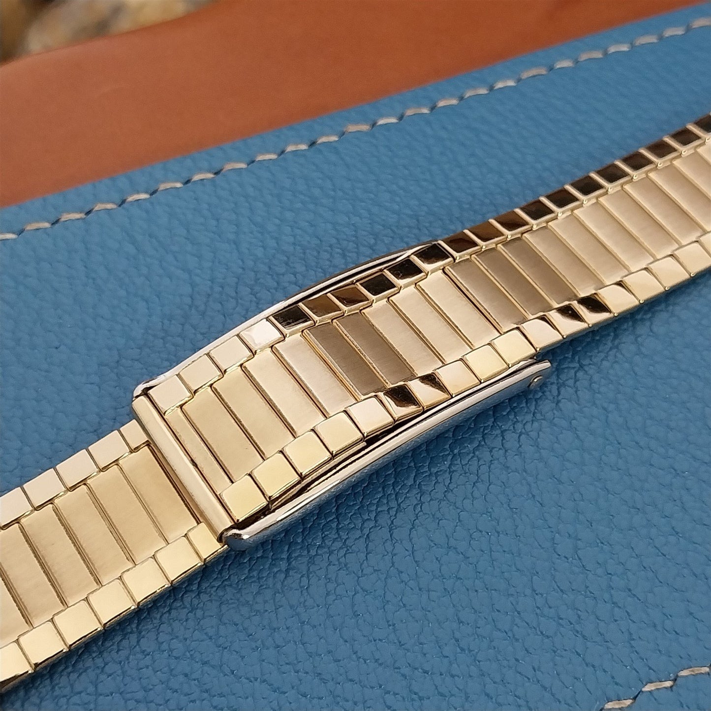 Vintage 1950s 10k Yellow Gold-Filled Speidel Golden Ingot nos Unused Watch Band