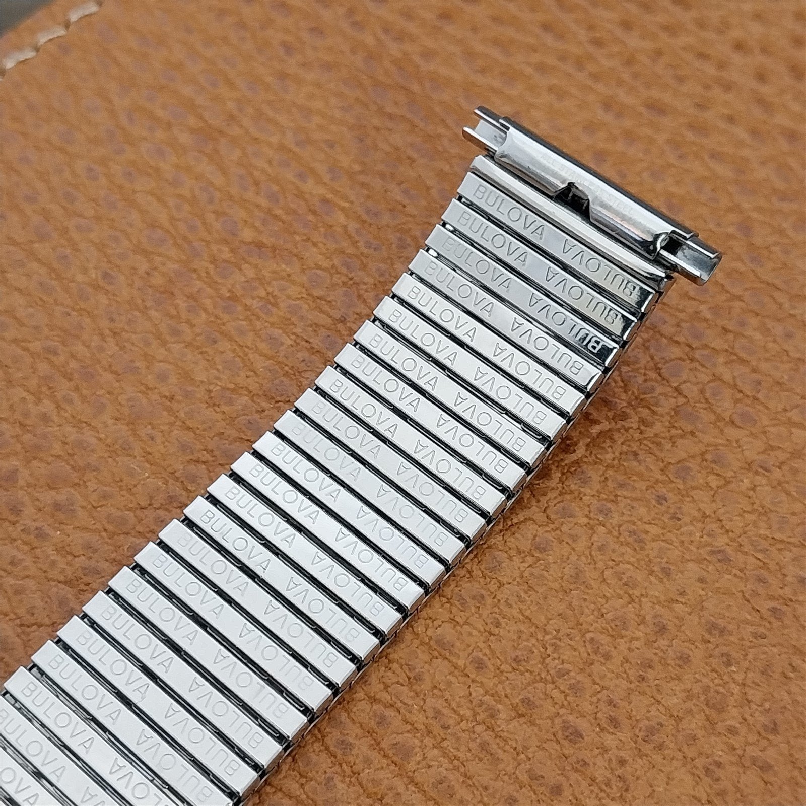Bulova Stainless Steel Expansion nos 1970s Vintage Watch Band 19mm 20mm 22mm