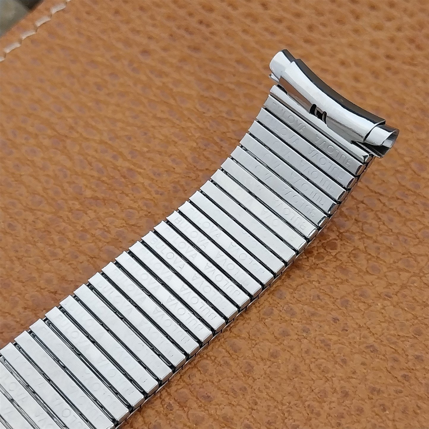 Bulova Stainless Steel Expansion nos 1970s Vintage Watch Band 16mm 19mm 20mm