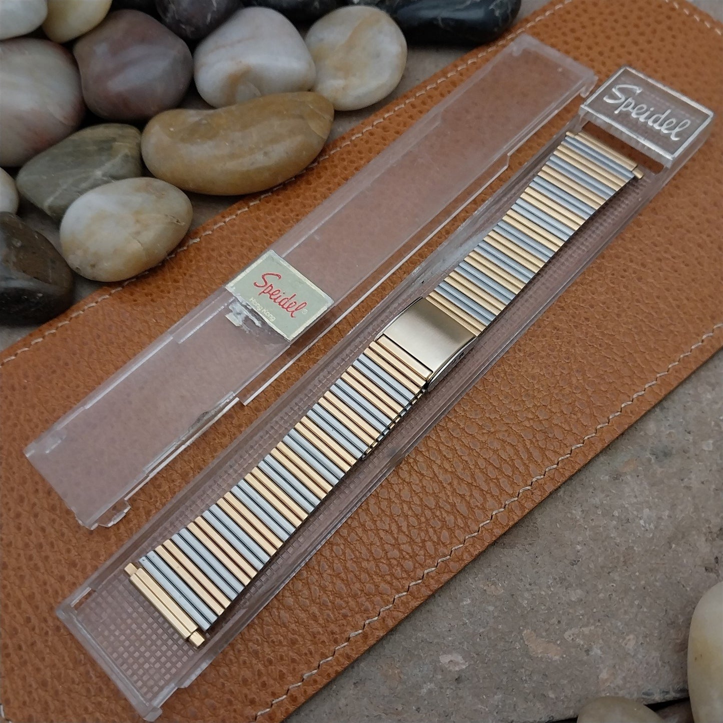 Speidel Stainless Steel & Gold-Tone nos 18mm 20mm 22mm 1970s Vintage Watch Band