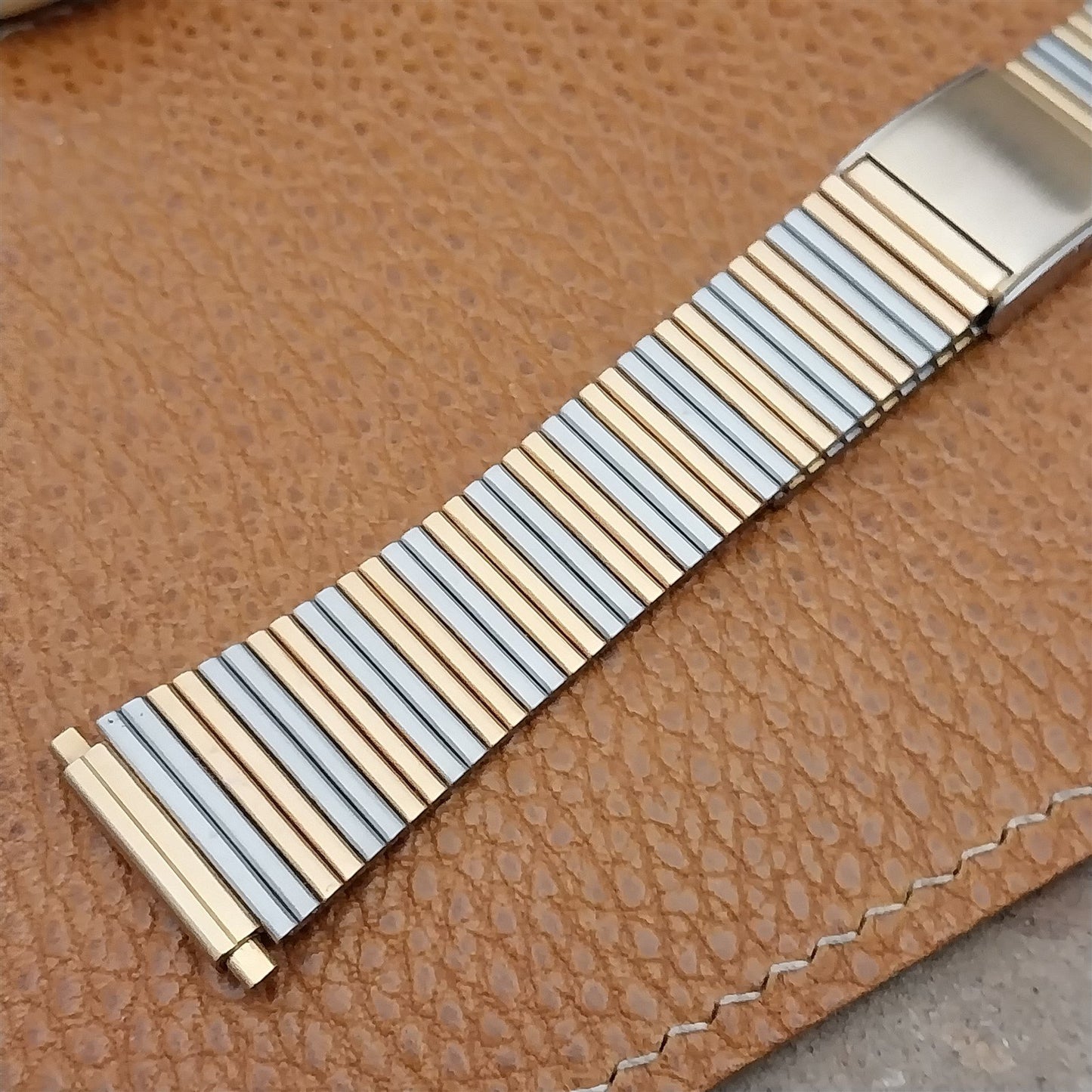 Speidel Stainless Steel & Gold-Tone nos 18mm 20mm 22mm 1970s Vintage Watch Band