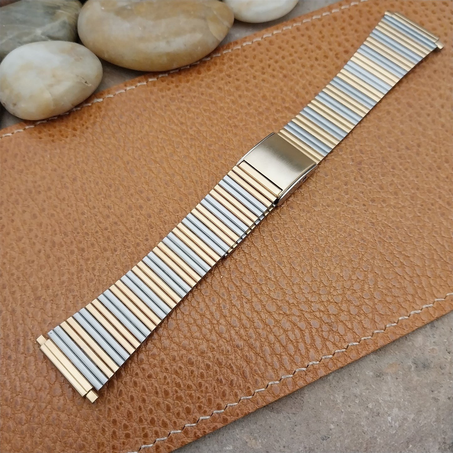 Speidel Stainless Steel & Gold-Tone nos 18mm 20mm 22mm 1970s Vintage Watch Band