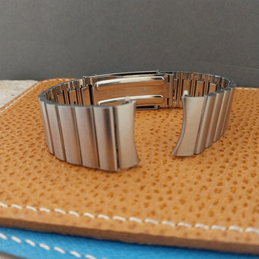 20mm Gruen Kreisler Stelux Bar-Link Stainless Steel nos Vintage Watch Band