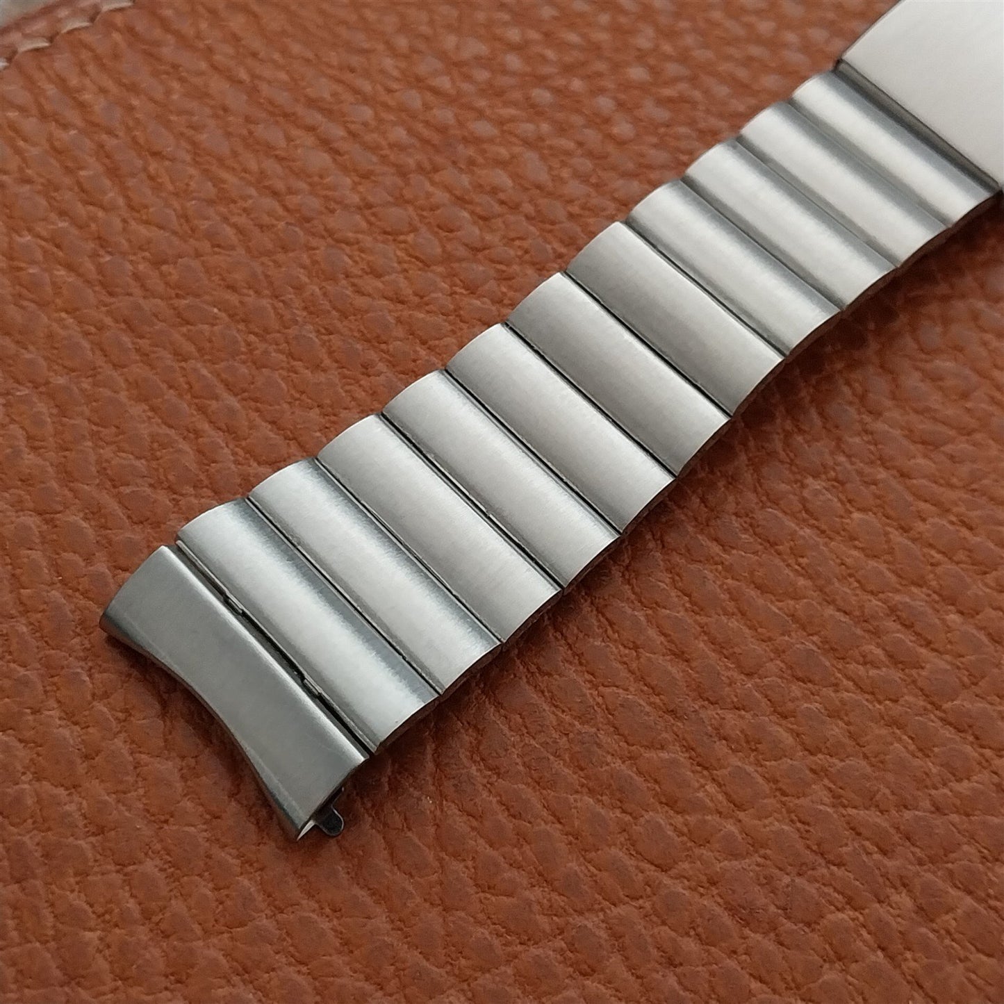 20mm Gruen Kreisler Stelux Bar-Link Stainless Steel nos Vintage Watch Band