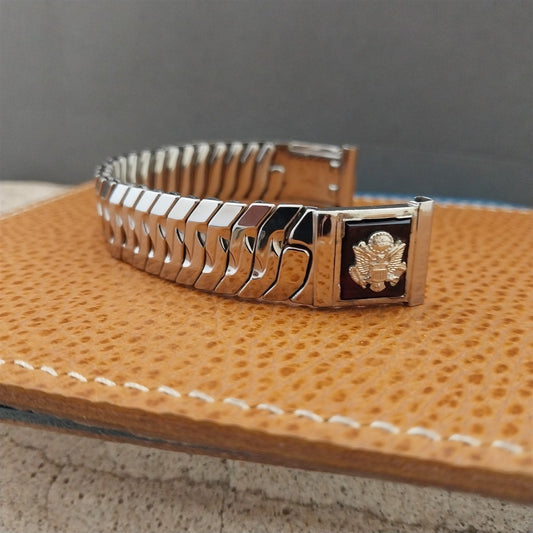 Vintage 40s Marvel United States Great Seal White Gold Unused Classic Watch Band