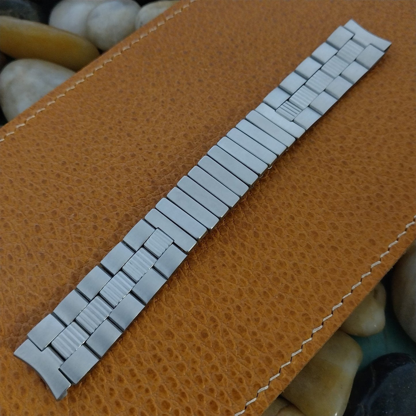 5/8" Brushed Stainless Steel Prospect Expansion Unused 1960s Vintage Watch Band