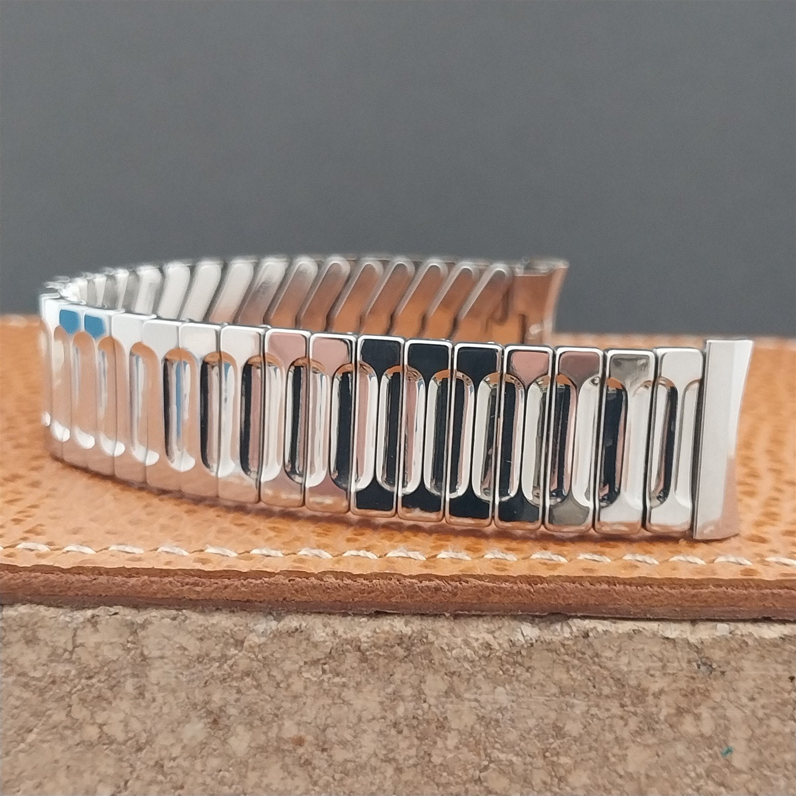 1960s Vintage Baldwin Stainless Steel Expansion 17.2mm 17mm Unused Watch Band