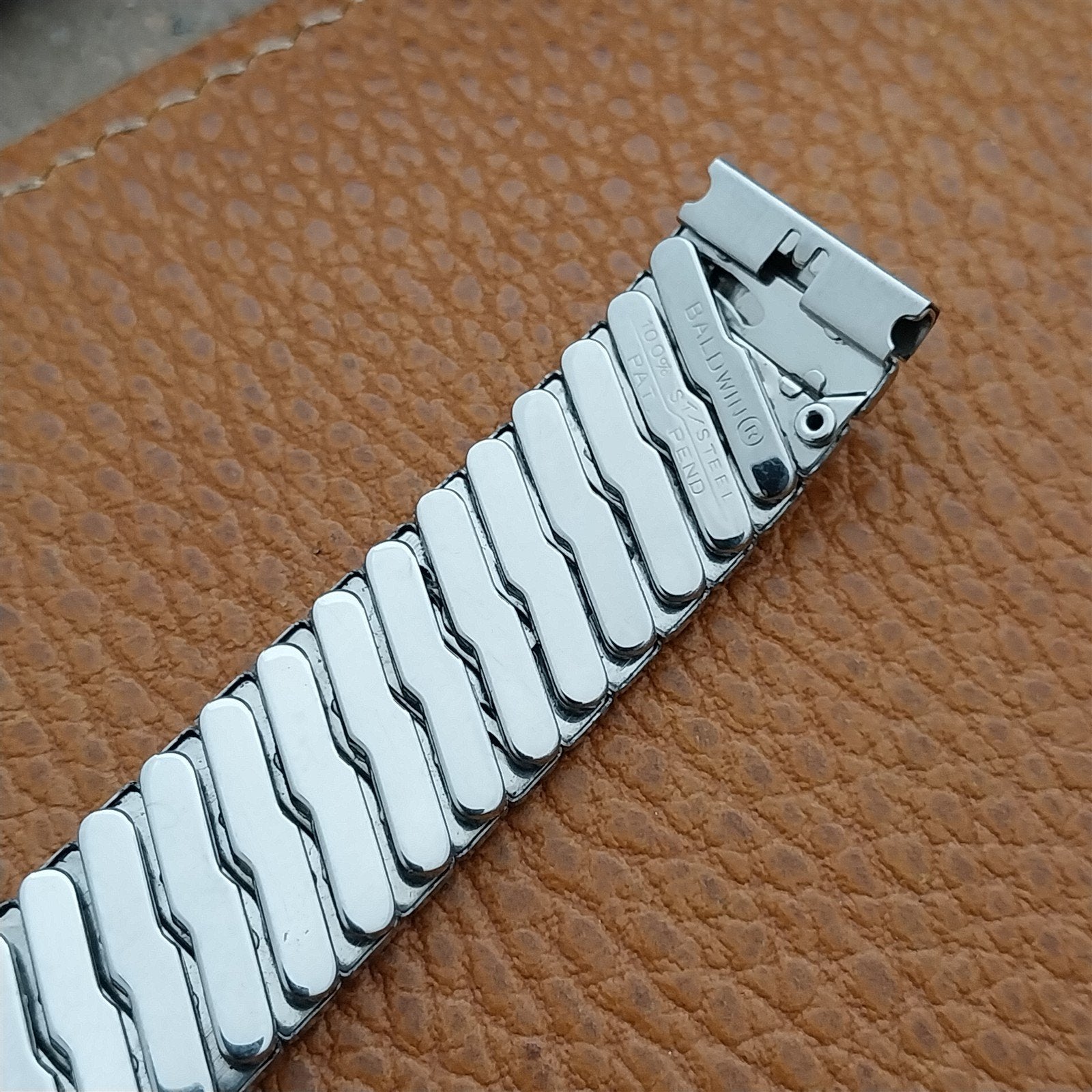 1960s Baldwin USA Stainless Steel Classic Stretch 5/8" nos Vintage Watch Band
