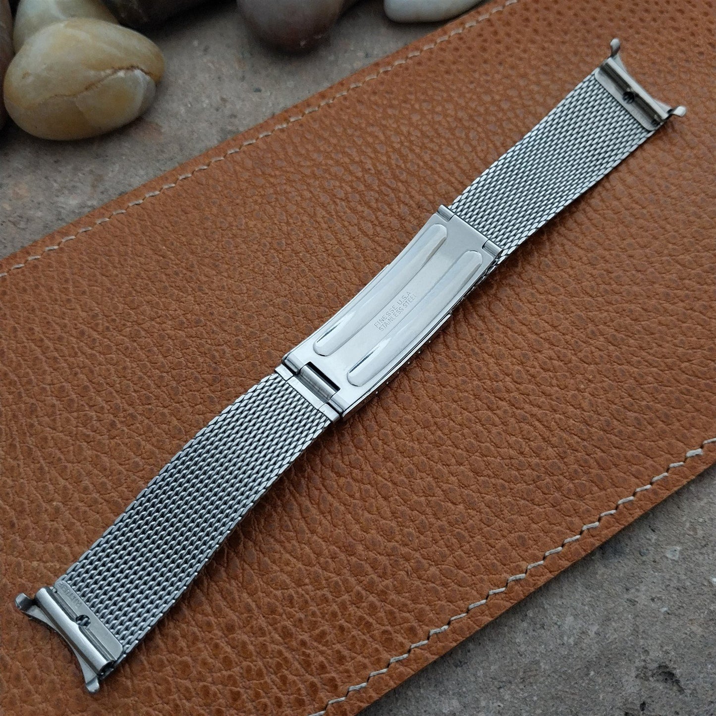 Vintage 18mm Tissot Stainless Steel Mesh Finesse 1970s Unused Watch Band