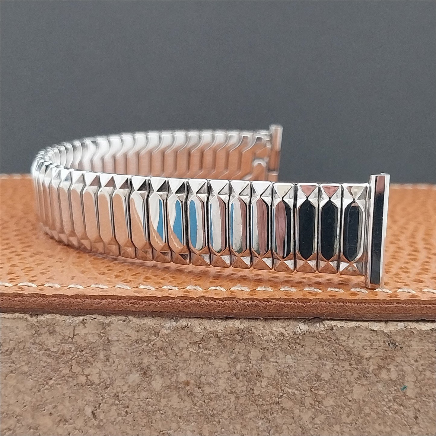 Extra Long 1954 10k White Gold-Filled Speidel First Nighter Vintage Watch Band