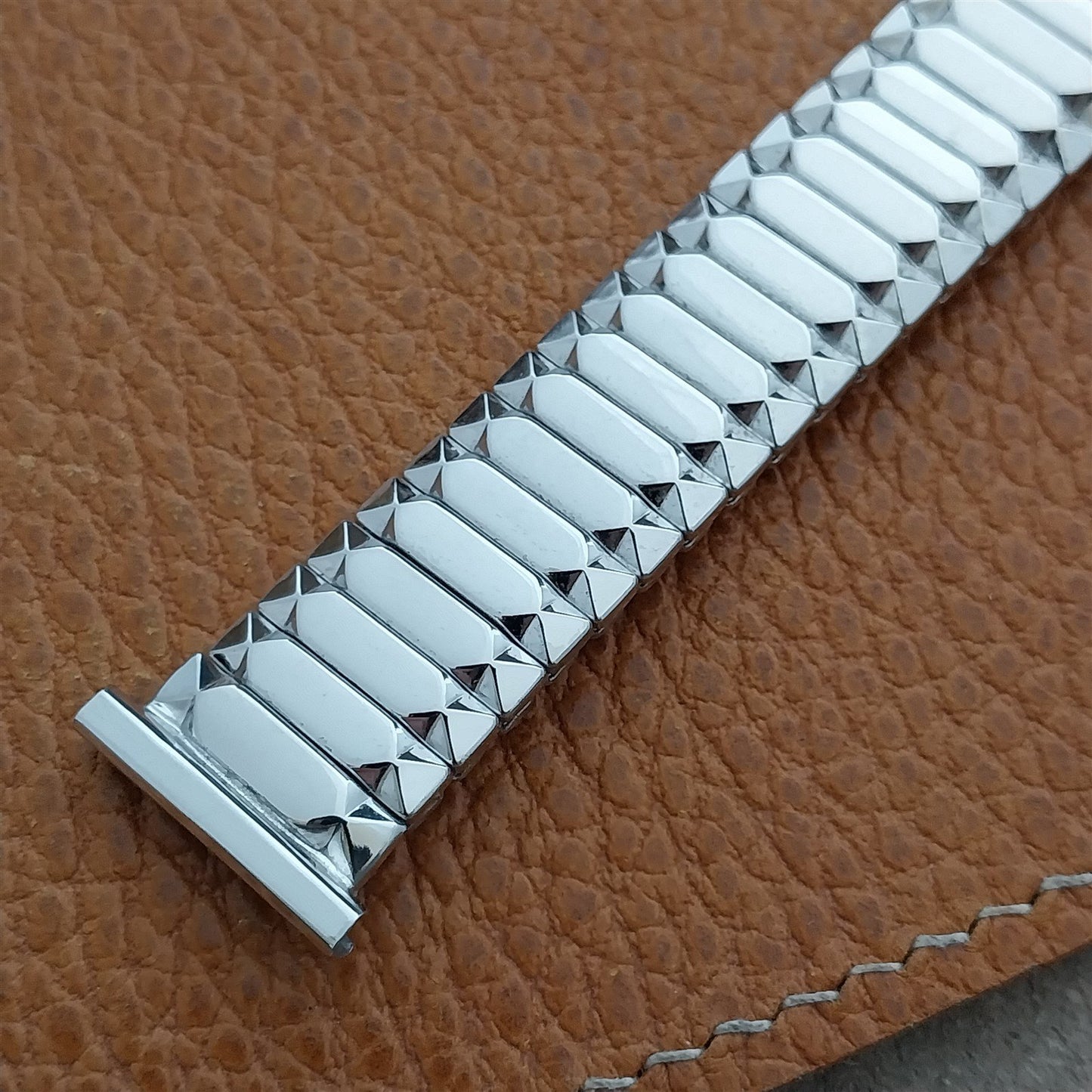 Extra Long 1954 10k White Gold-Filled Speidel First Nighter Vintage Watch Band