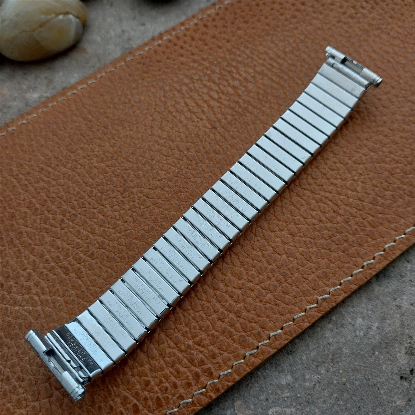 1960 Short 10k White Gold-Filled Speidel First Nighter nos Vintage Watch Band