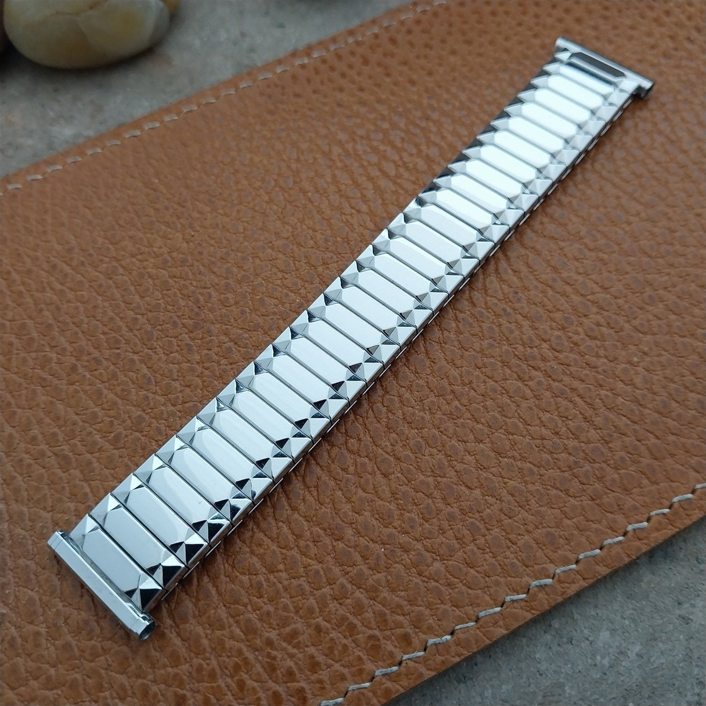 1960 Short 10k White Gold-Filled Speidel First Nighter nos Vintage Watch Band
