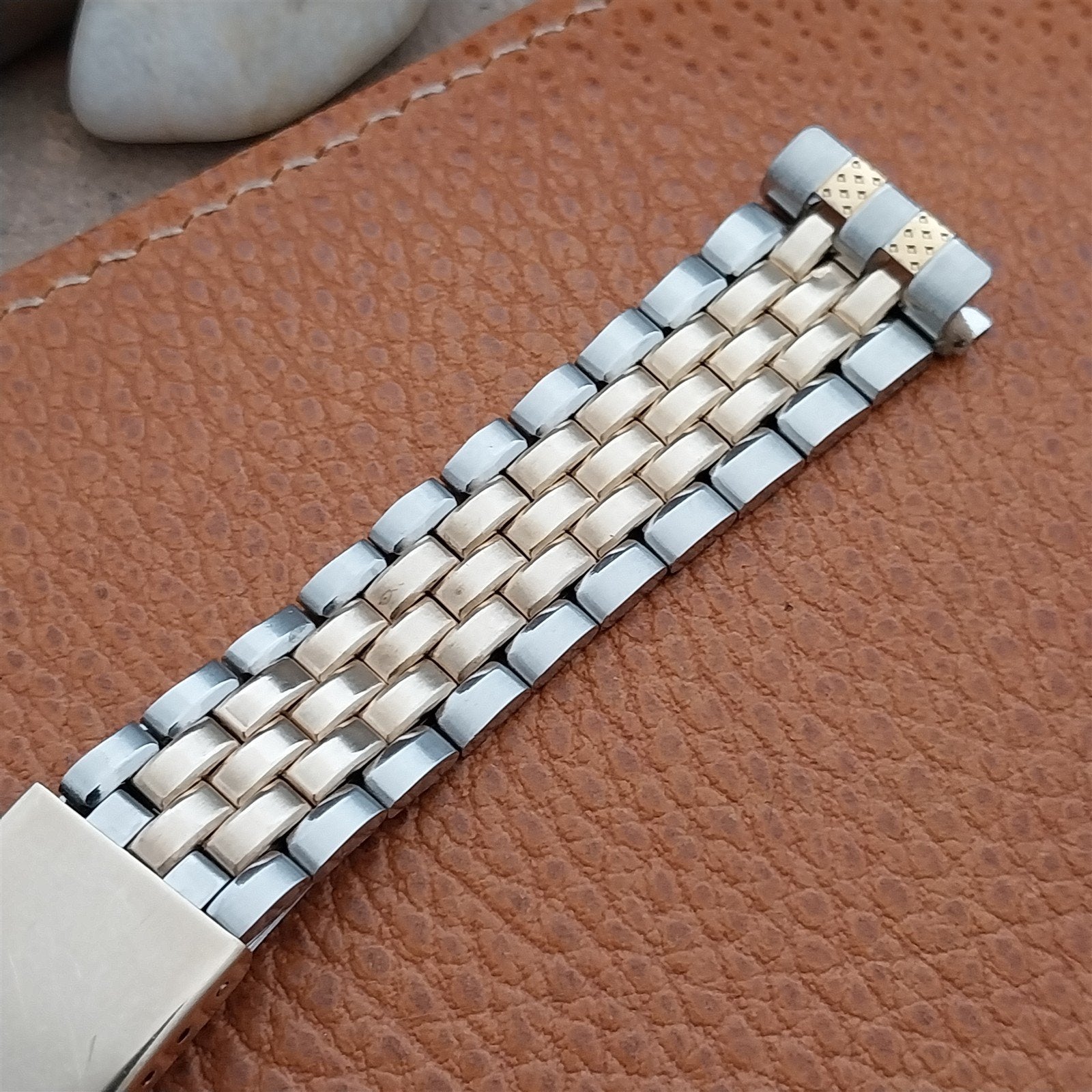 19mm 10k Gold filled Drema Kevin Bullet-Link Unused nos 1970s Vintage Watch Band