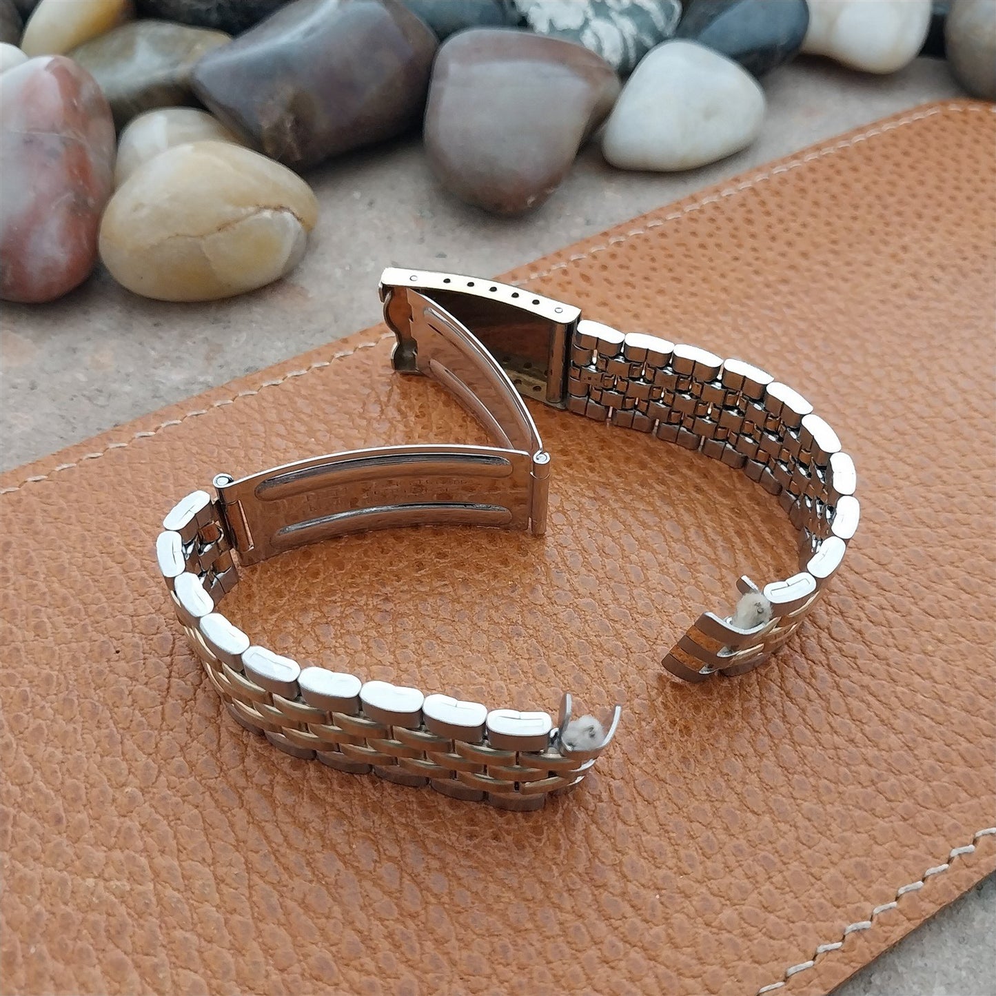 19mm 10k Gold filled Drema Kevin Bullet-Link Unused nos 1970s Vintage Watch Band