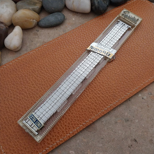 1963 Speidel Meteor Long Stainless Steel Twistoflex nos Vintage Watch Band